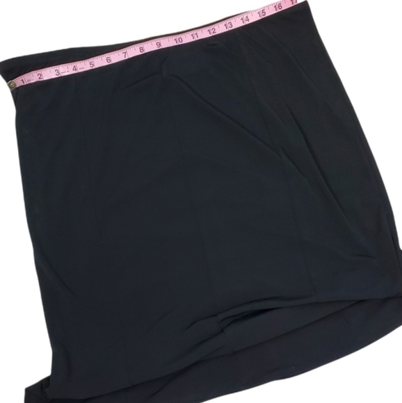 BLACK A-Line Apostrophe Stretch Skirt Size XL - Picture 7 of 7